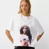 Short sleeve Tyla T-shirt with rhinestones Short sleeve Tyla T-shirt with rhinestones