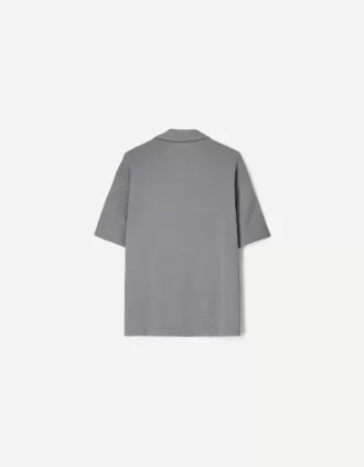 Short sleeve crepe shirt