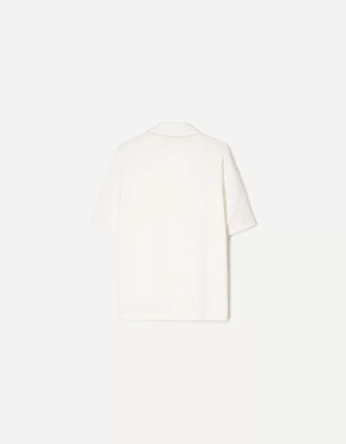 Short sleeve crepe shirt Short sleeve crepe shirt