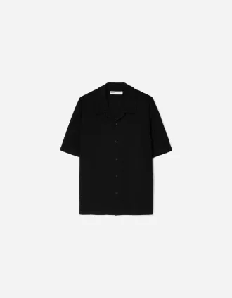 Short sleeve crepe shirt