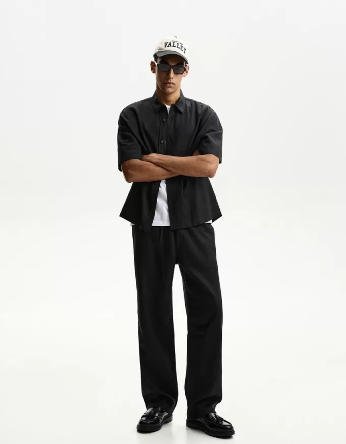 Short sleeve linen blend shirt Short sleeve linen blend shirt