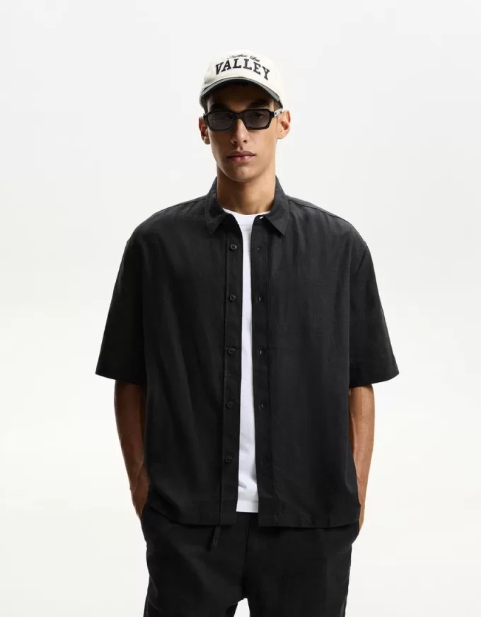 Short sleeve linen blend shirt Short sleeve linen blend shirt