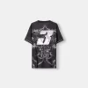 Short sleeve mesh printed T-shirt Short sleeve mesh printed T-shirt