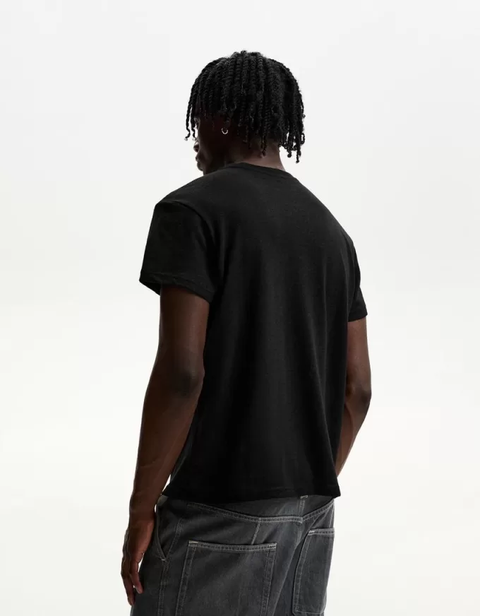 Short sleeve slub effect T-shirt Short sleeve slub effect T-shirt