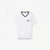 Short sleeve striped sporty print T-shirt Short sleeve striped sporty print T-shirt