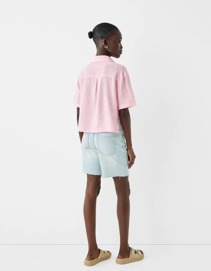 Short sleeve textured rustic shirt Short sleeve textured rustic shirt