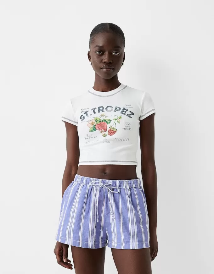 Shorts with elastic waistband detail Shorts with elastic waistband detail