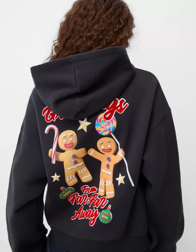 Shrek print hooded sweatshirt