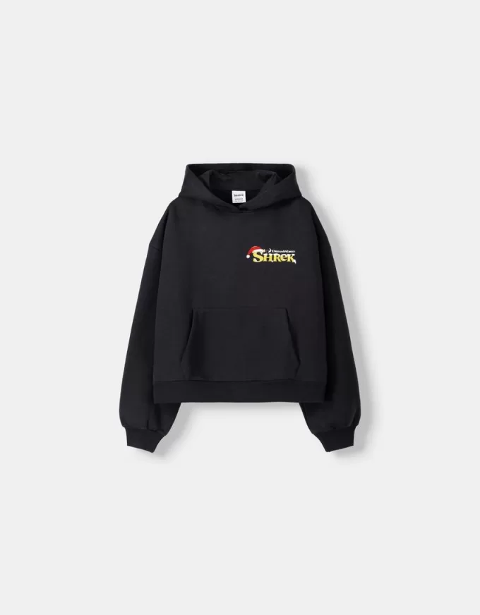 Shrek print hooded sweatshirt