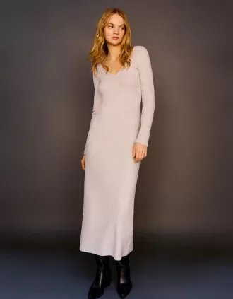 Soft touch V-neck maxi dress