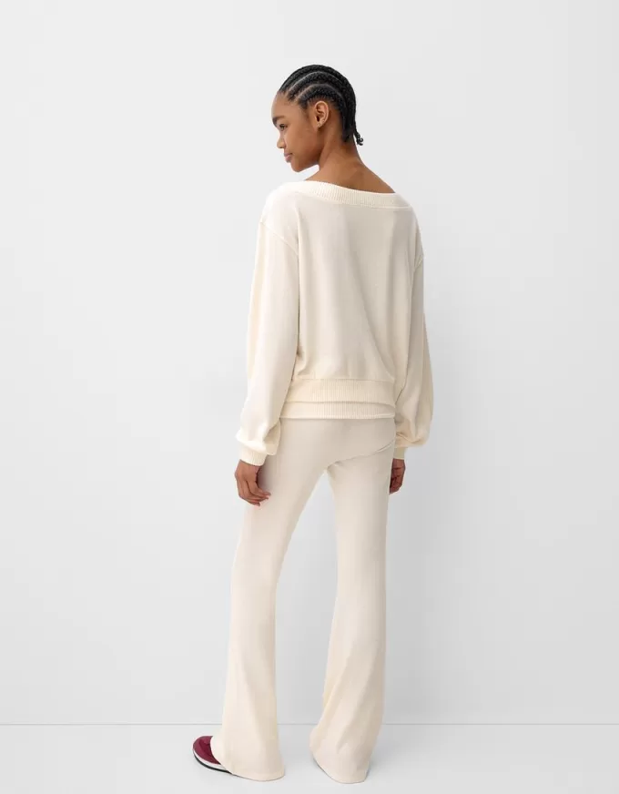 Soft touch asymmetric neck sweater Soft touch asymmetric neck sweater