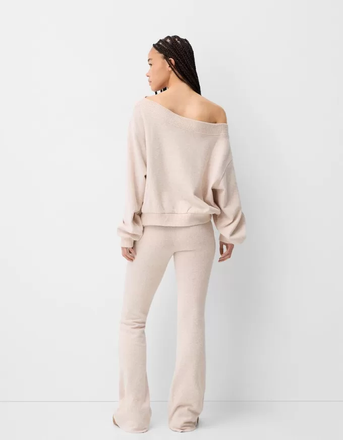 Soft touch asymmetric neck sweater Soft touch asymmetric neck sweater