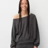 Soft touch asymmetric neck sweater Soft touch asymmetric neck sweater