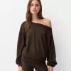 Soft touch asymmetric neck sweater Soft touch asymmetric neck sweater