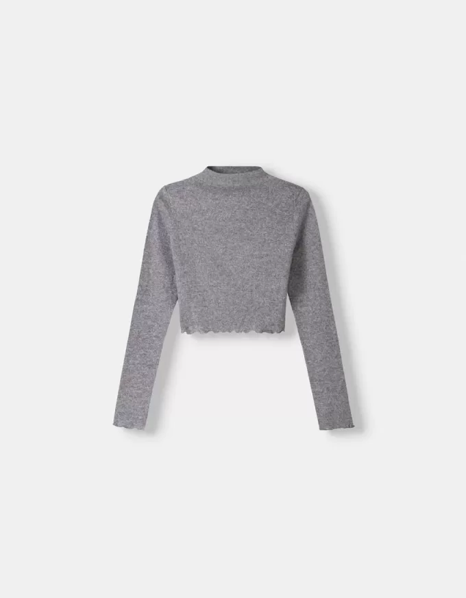 Soft touch cropped high neck sweater Soft touch cropped high neck sweater