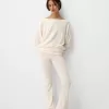 Soft touch flared pants with fold-over waist Soft touch flared pants with fold-over waist