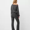 Soft touch flared pants with fold-over waist Soft touch flared pants with fold-over waist