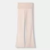 Soft touch flared pants with fold-over waist Soft touch flared pants with fold-over waist