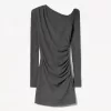 Soft touch mini dress with an asymmetric neckline Soft touch mini dress with an asymmetric neckline