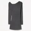 Soft touch mini dress with an asymmetric neckline Soft touch mini dress with an asymmetric neckline