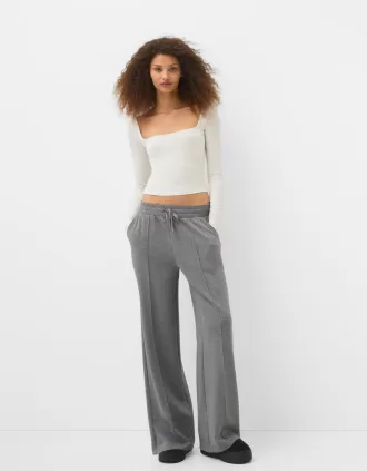 Soft touch wide-leg pants