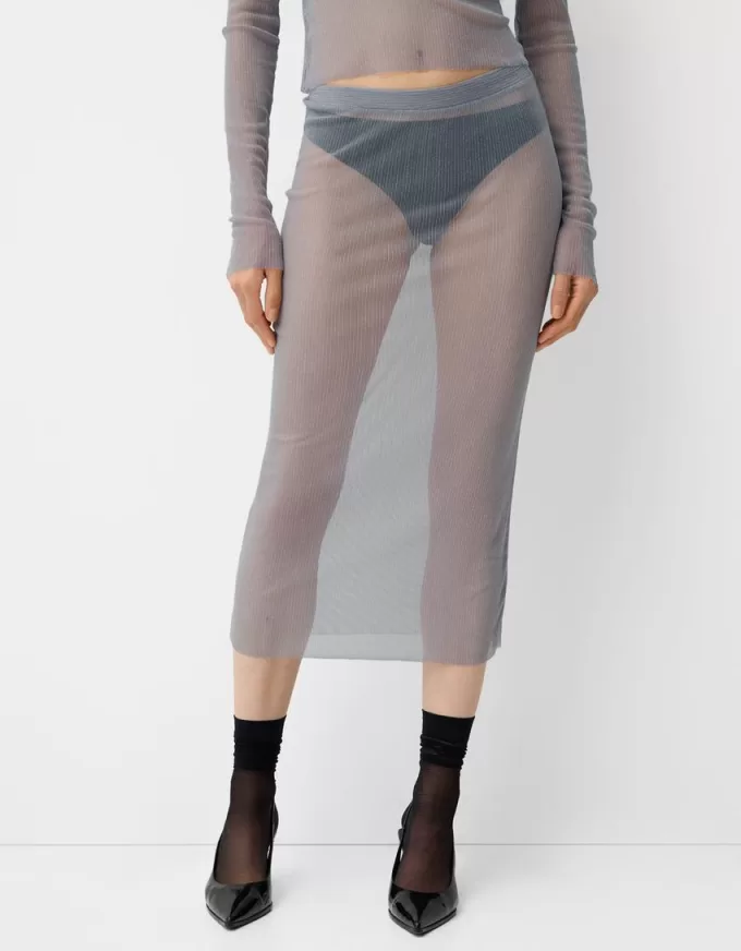 Sparkly mesh midi skirt Sparkly mesh midi skirt