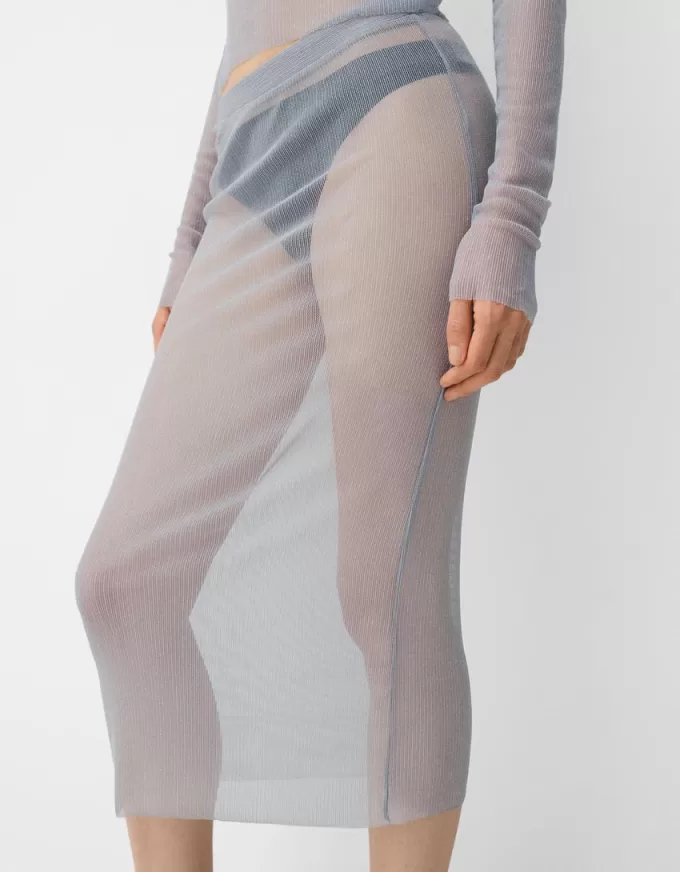 Sparkly mesh midi skirt Sparkly mesh midi skirt