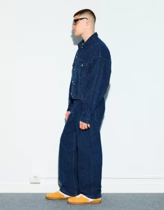 Split leather retro sneakers