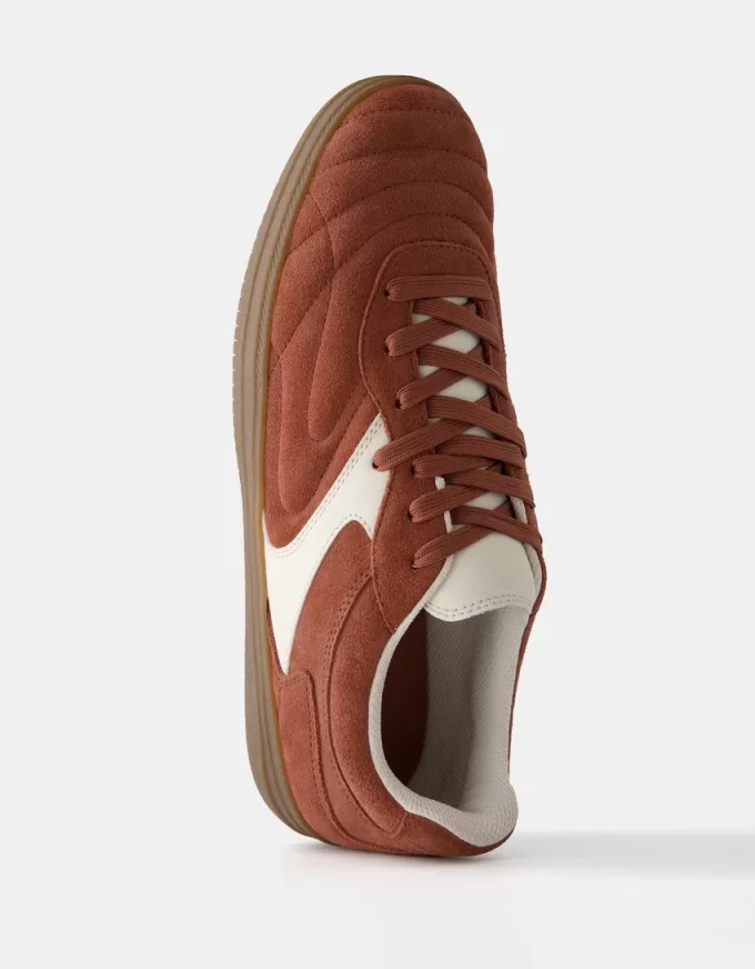 Split leather retro sneakers Split leather retro sneakers