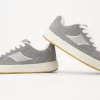Split leather skater sneakers