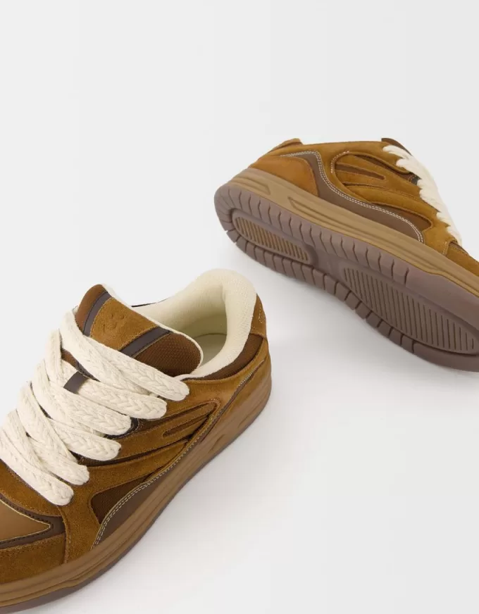 Split leather skater sneakers Split leather skater sneakers