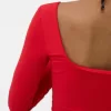 Square neckline long sleeve T-shirt Square neckline long sleeve T-shirt