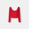 Square neckline long sleeve T-shirt Square neckline long sleeve T-shirt