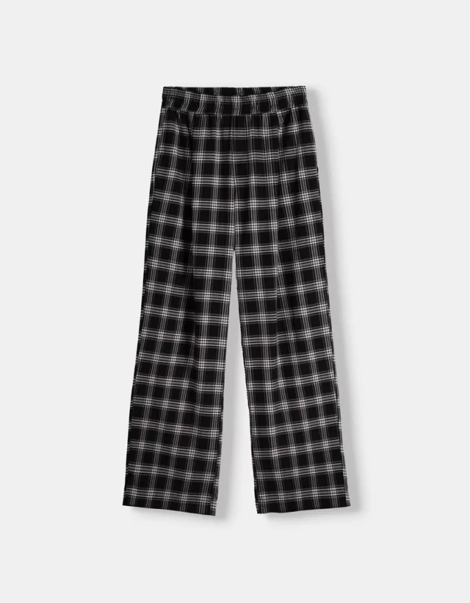 Straight fit plaid pants Straight fit plaid pants