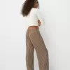 Straight-fit striped pants with elastic waist Straight-fit striped pants with elastic waist