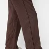 Straight-fit striped pants with elastic waist Straight-fit striped pants with elastic waist