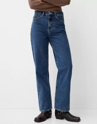 Straight fit wide-leg jeans