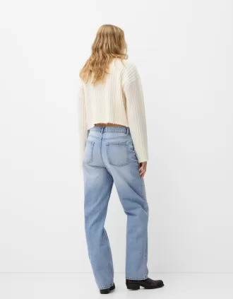 Straight fit wide-leg jeans