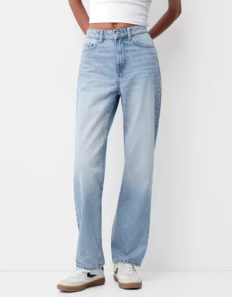 Straight fit wide-leg jeans