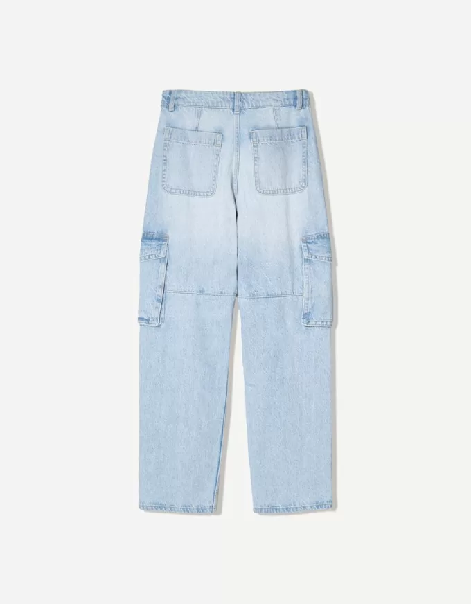 Straight-leg cargo jeans Straight-leg cargo jeans
