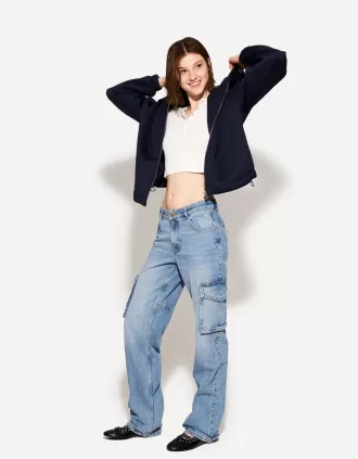 Straight-leg cargo jeans