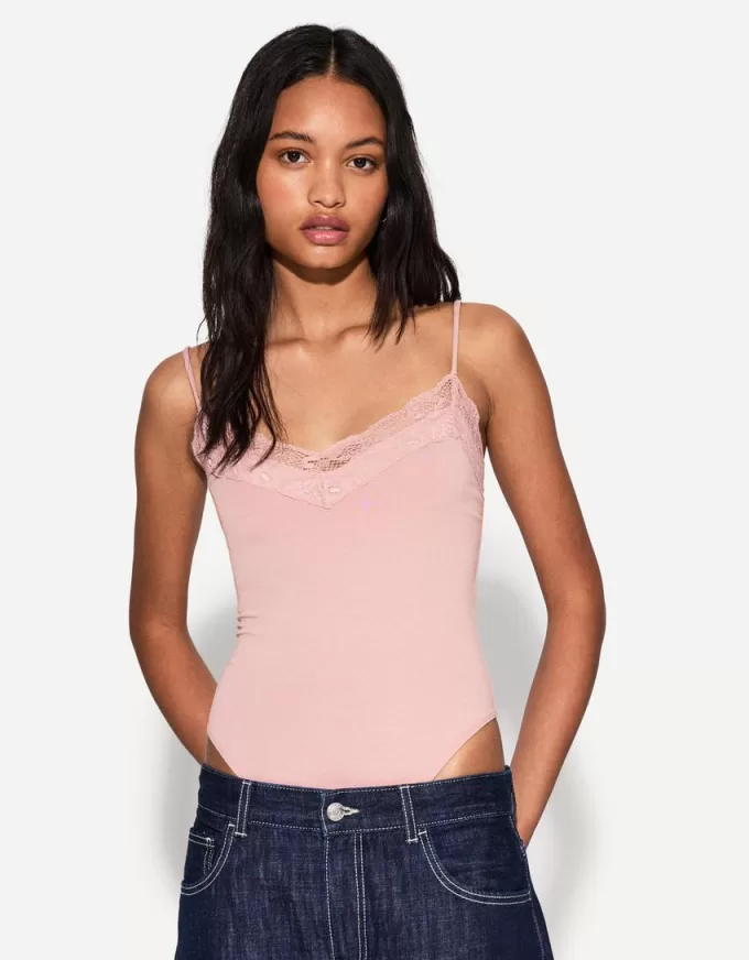 Strappy blonde lace bodysuit Strappy blonde lace bodysuit