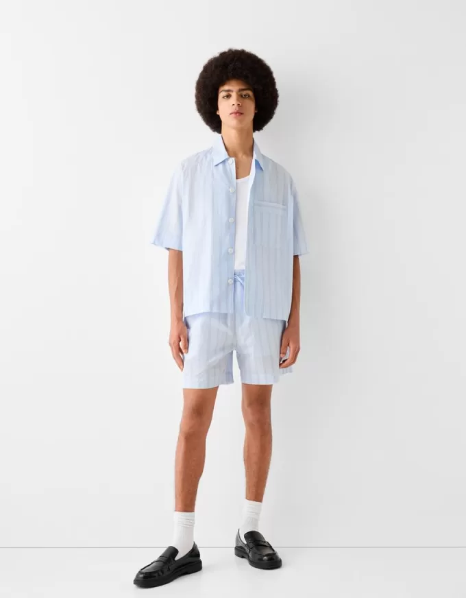 Striped jogger Bermuda shorts Striped jogger Bermuda shorts