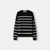 Striped purl knit sweater Striped purl knit sweater