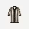 Striped textured short sleeve shirt