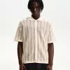Striped textured short sleeve shirt Striped textured short sleeve shirt