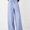 Striped wide-leg creased-effect pants Striped wide-leg creased-effect pants
