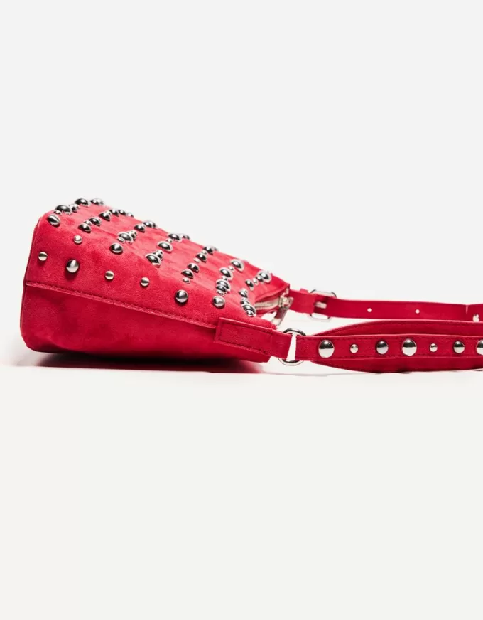 Studded faux suede bag Studded faux suede bag