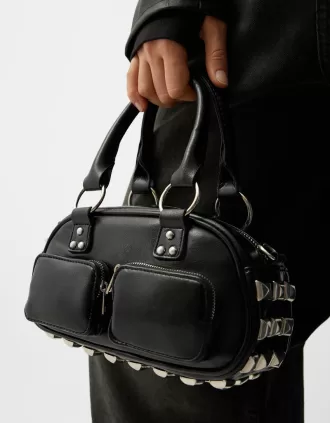 Studded mini bowling bag