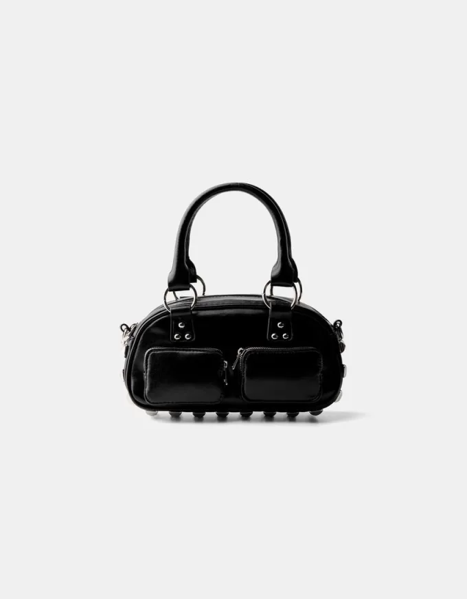 Studded mini bowling bag Studded mini bowling bag
